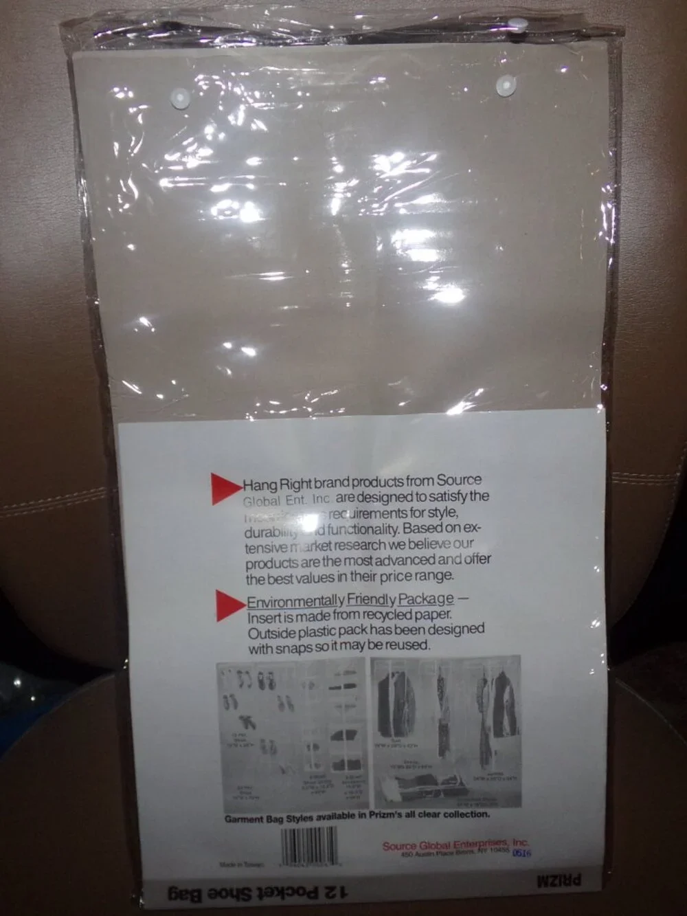 PRIZM 12 Pocket over door shoe holder NEW Home or Cruise Ship Value & Durability